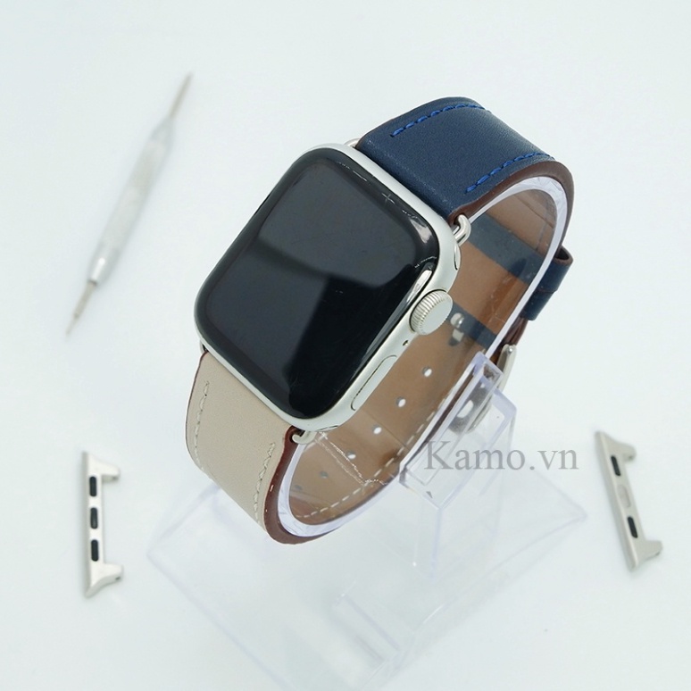 Dây apple watch series 7 6 5 4 3 se, dây đồng hồ apple watch da bò đeo tay - iwatch thông minh, 38mm 40mm 41mm 42mm 44mm