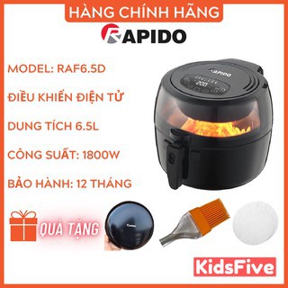 Nồi Chiên Không Dầu Rapido Điều Khiển Điện Tử 6.5 Lít RAF6.5D