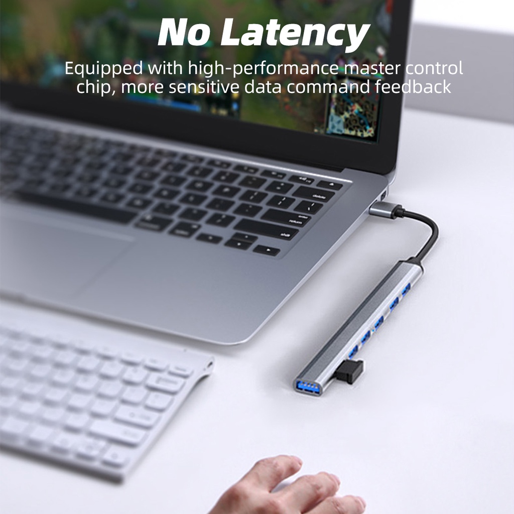 HUB chia 7 cổng USB 3.0 FONKEN tốc độ cao cho Laptop/ PC