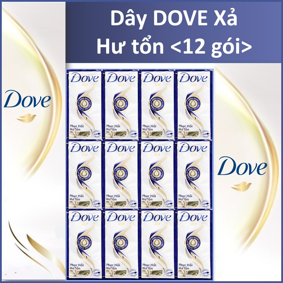 Dầu xả Dove Phục hồi Hư tổn Dây 12 gói