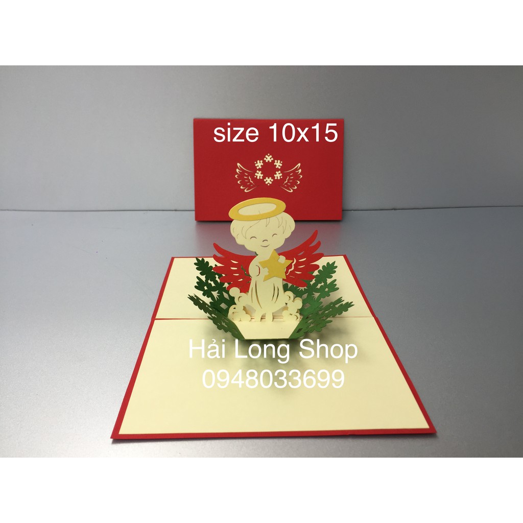 Thiên Thần 1  - Noel - Thiệp 3D