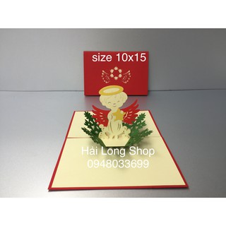 Thiên thần 1 - noel - thiệp 3d