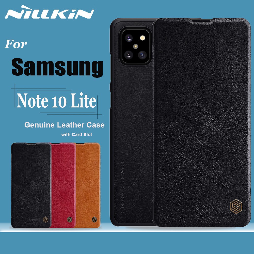 BAO DA SAMSUNG GALAXY NOTE 10 LITE NILLKIN QIN CHÍNH HÃNG HÀNG CHUẨN