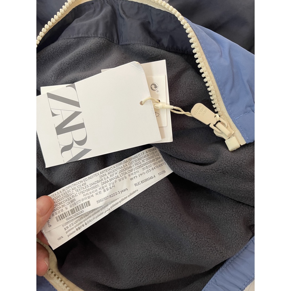 Áo khoác Za.ra bé trai lót nỉ