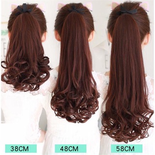 Tóc cột đuôi xoăn 38cm