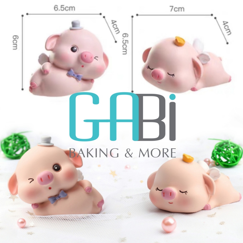 Heo nhựa trang trí bánh (nhiều mẫu)
