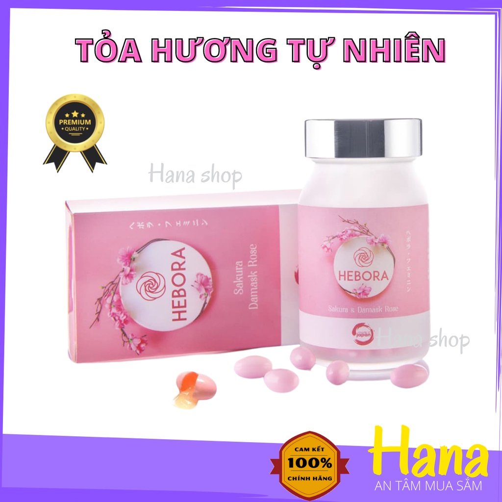 [Mẫu 2020, date mới nhất] - Viên uống thơm cơ thể Hebora Nhật Bản, Chính hãng công ty