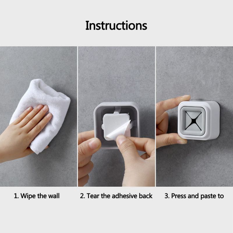 Kẹp treo khăn gắn tường thiết kế móc hít độc đáo tiện dụng cho nhà tắm