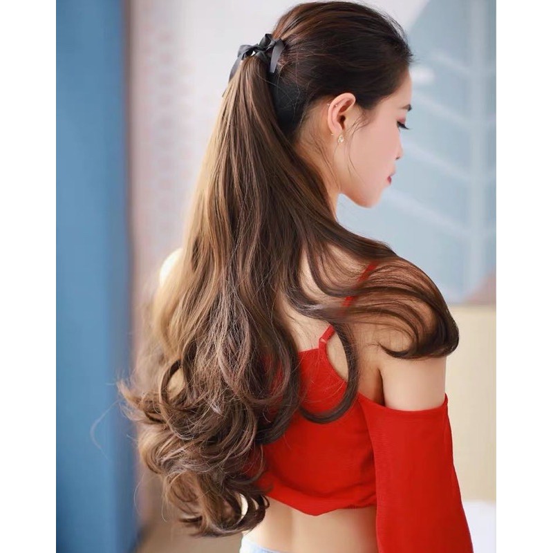 Tóc Giả Buộc Xoăn Đuôi T21 Dài