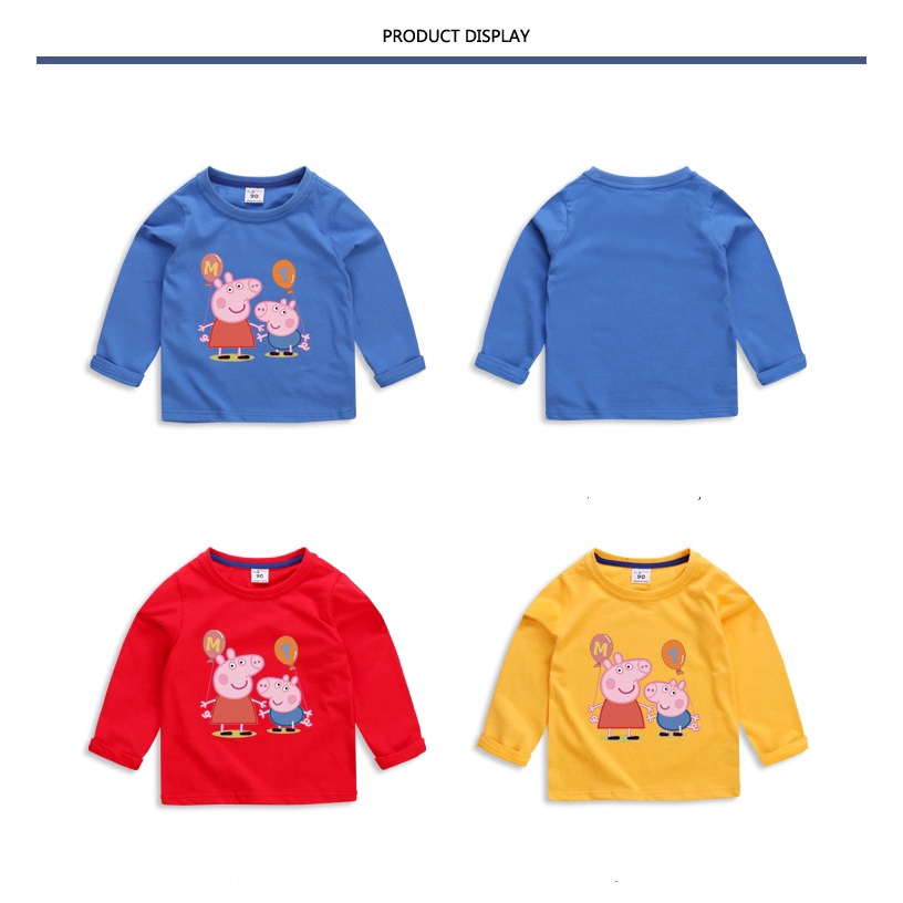 Áo Thun Cotton Tay Dài In Hình Doraemon 6 Màu Lựa Chọn