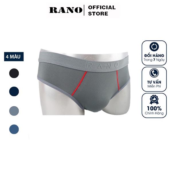 Quần lót nam tam giác brief lưng nhỏ thun Lạnh cao cấp co giản thương hiệu Rano