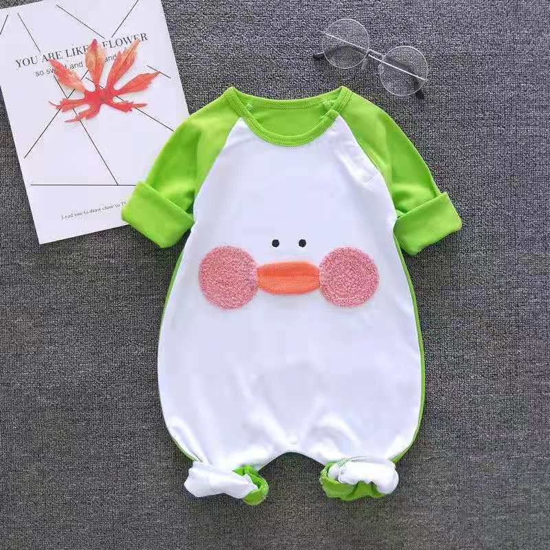 Bộ Áo Liền Quần Tay Dài In Họa Tiết Dễ Thương Thời Trang Xuân Thu Cho Bé 11 Kiểu