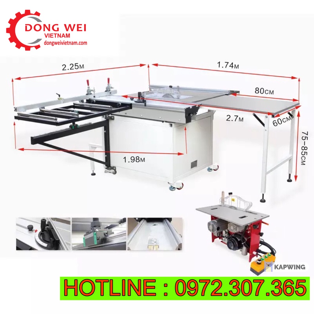 Máy cưa bàn trượt đa năng WJ220