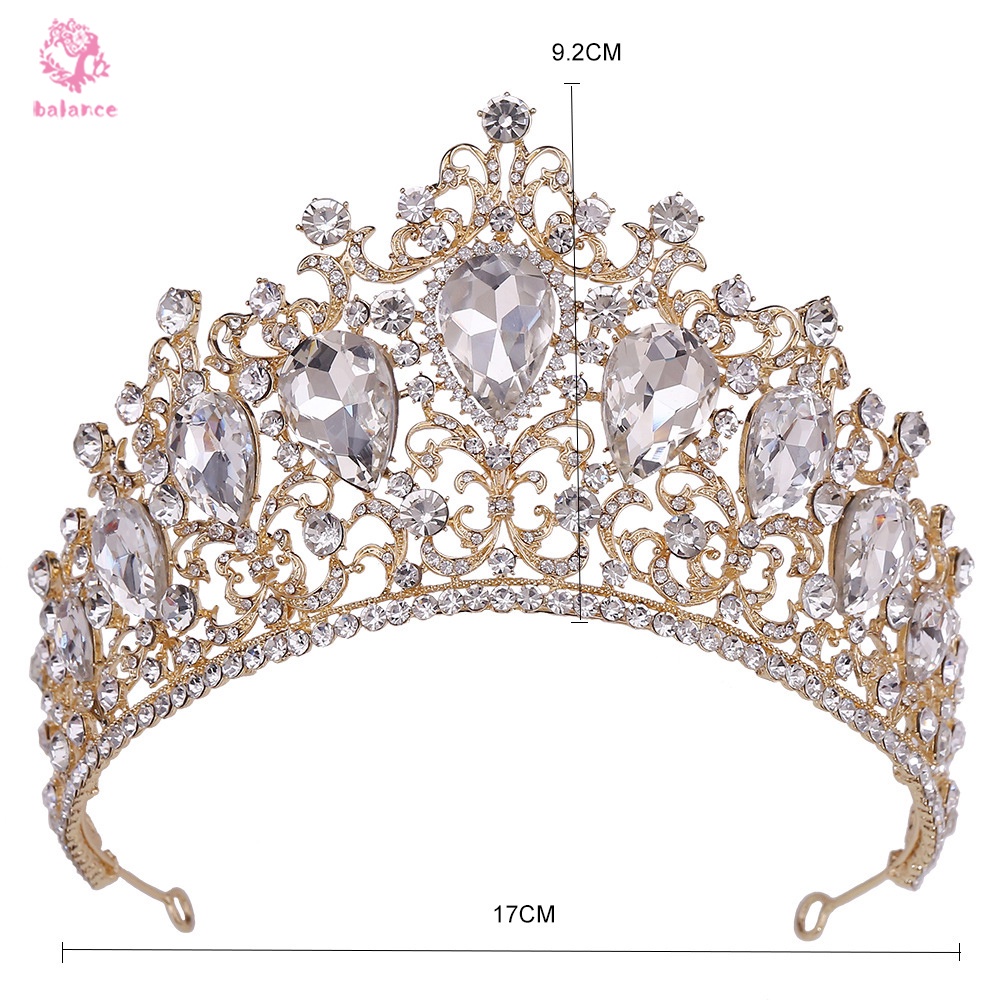 Vương Miện Cài Tóc Đính Đá Pha Lê Trắng Thời Trang Cho Nữ