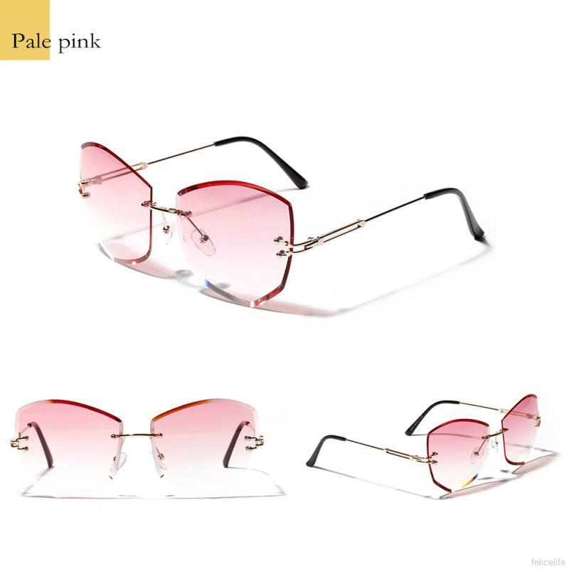 Kính mát mắt mèo không viền màu trong suốt không viền gentle monster | BigBuy360 - bigbuy360.vn