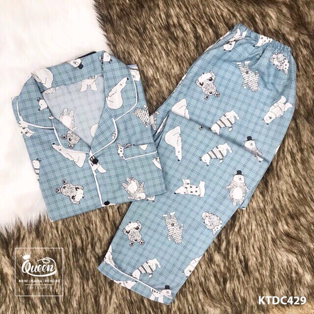 Sock bộ ngủ pijama kate Thái tay ngắn quần dài