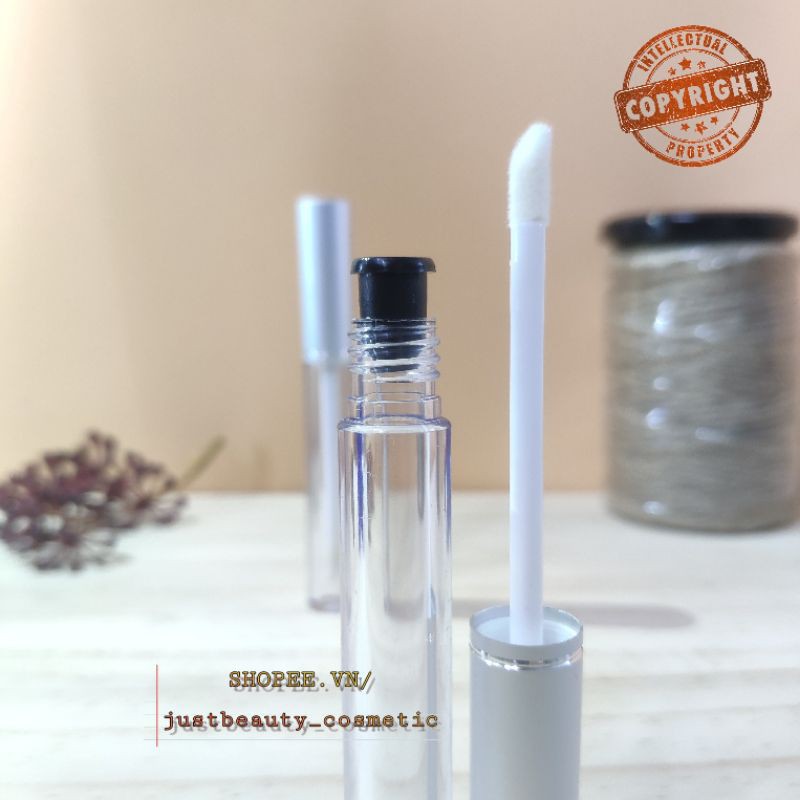 VỎ CHAI LỌ CHIẾT SON NƯỚC bằng nhựa LIP GLOSS 8ml đẹp cao cấp có nút chống tràn JUSTBOTTLE