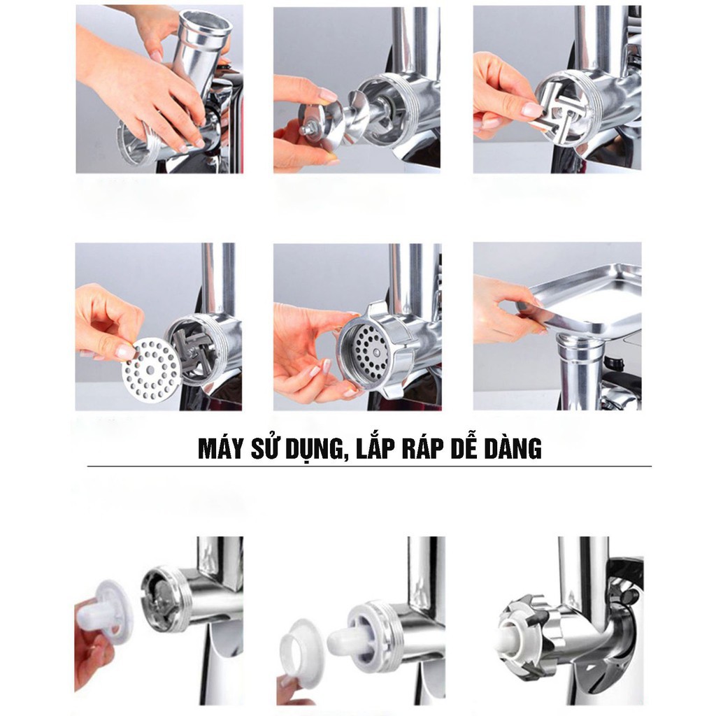 Máy nhồi xúc xích, giò, chả Bestware - Máy xay thịt làm dồi đa chức năng - Dễ dàng tháo rời vệ sinh - Bảo hành 12 tháng