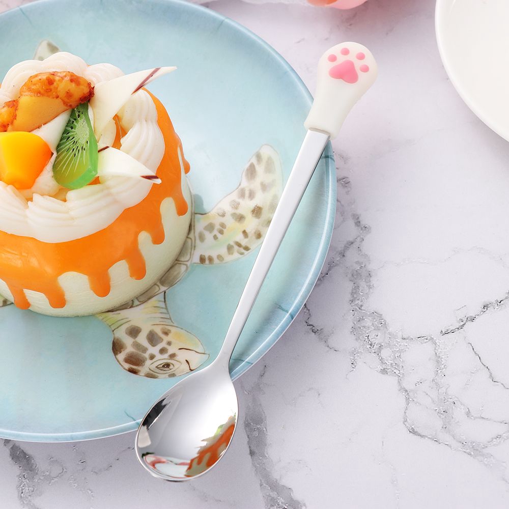 Muỗng cà phê họa tiết chân mèo nhiều màu sắc
