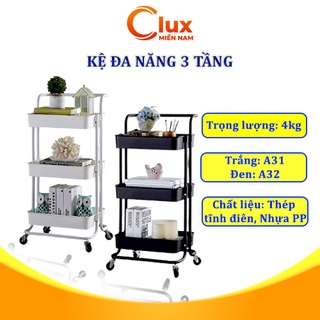Xe đẩy spa 3 tầng đa năng, kệ để đồ bằng sắt sơn tĩnh điện bền đẹp