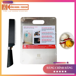 Thớt inox không gỉ FOODCOM - FC005 - Phiên bản phổ thông - Size 30x23cm, dày 2,04mm, nặng 1,05kg