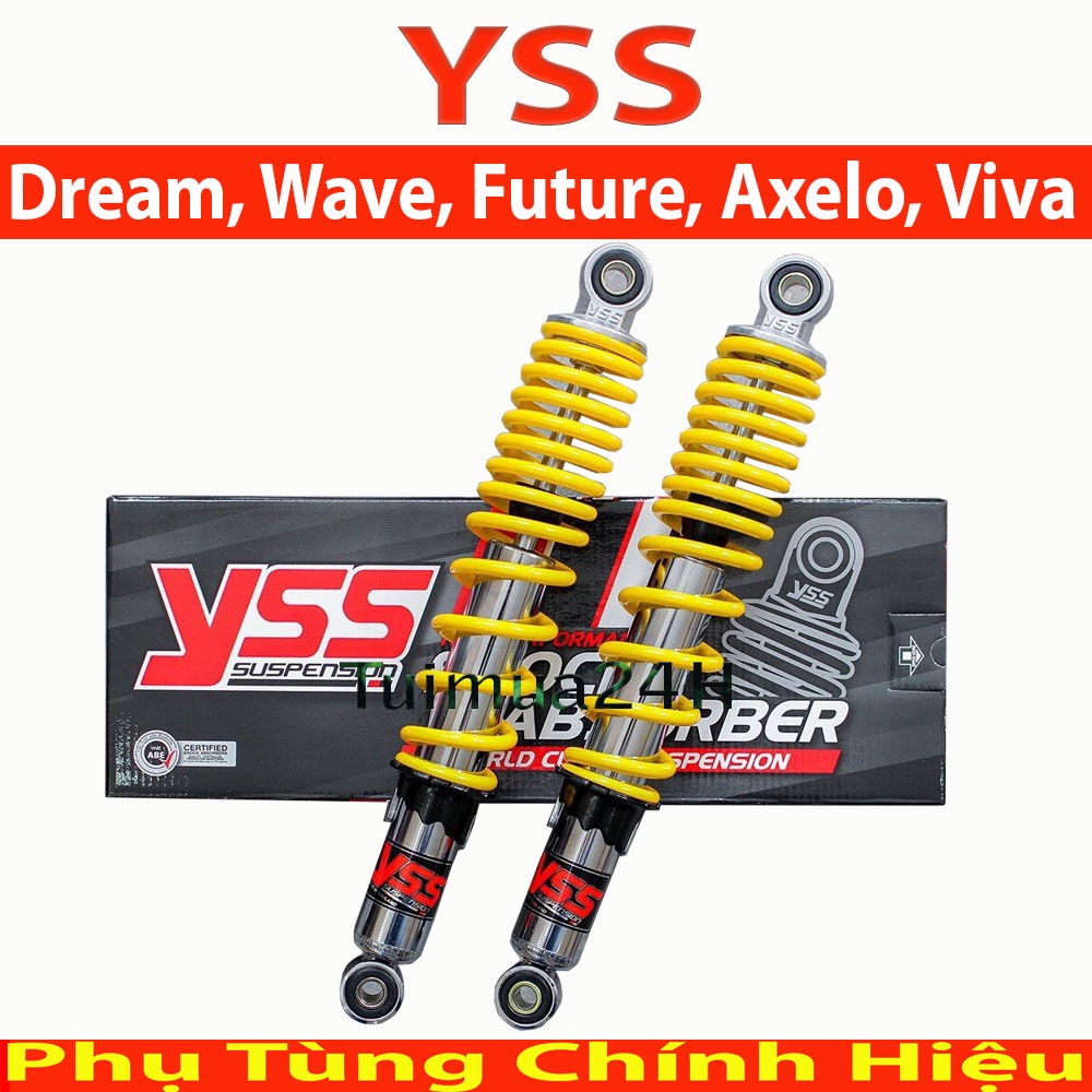 Phuộc YSS xe Dream, Wave, Future, Axelo, Viva, RS, Future125 Thái Lan ( Màu Vàng Nice U Box )