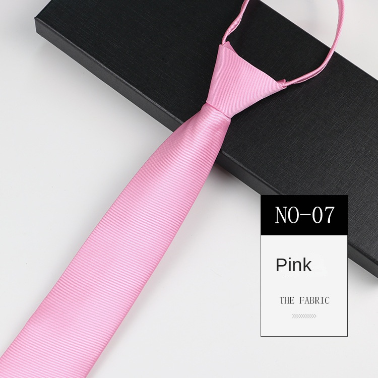 Cà Vạt 7CM Có Khóa Kéo Màu Đen / Xám / Đỏ Dành Cho Nam / Nữ