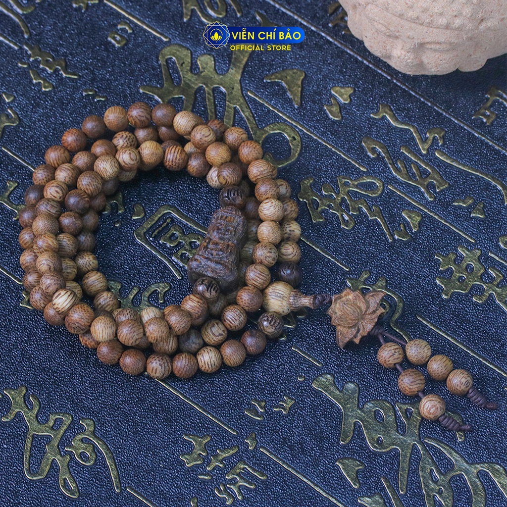 Vòng tay Trầm Hương nam nữ trầm tốc charm Phật, hoa sen thời trang phụ kiện trang sức Viễn Chí Bảo V000806