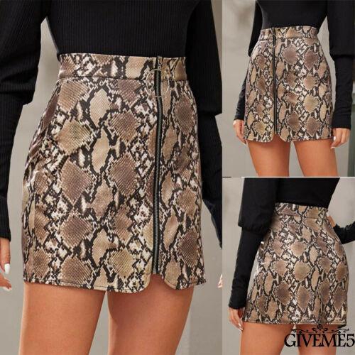 Chân váy da dáng ôm họa tiết da rắn gợi cảm cho nữ