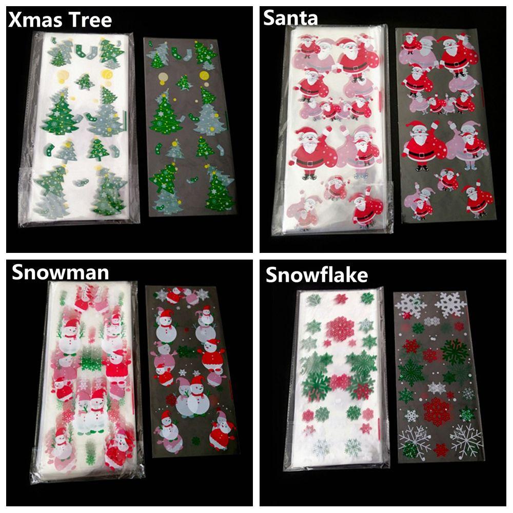 .Set 50 Túi Đựng Kẹo Họa Tiết Hoạt Hình Giáng Sinh