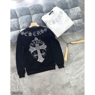 🌸 ( Loại 1 )  Áo nỉ Chrome Hearts đính đá chữ thập hai mặt L1 🌸