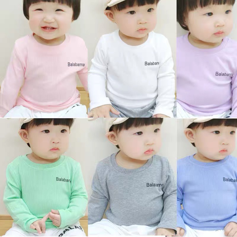 Áo Cotton Tăm Dài Tay Màu Sắc Cho Bé Từ 7-18kg MINKY BABY
