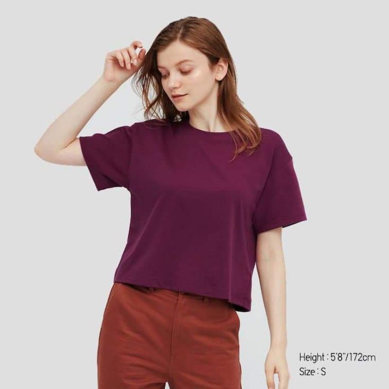 ÁO THUN UNIQLO WOMEN DRY-EX CROPPED