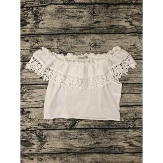 Áo croptop bẹt vai Active xuất xịn
