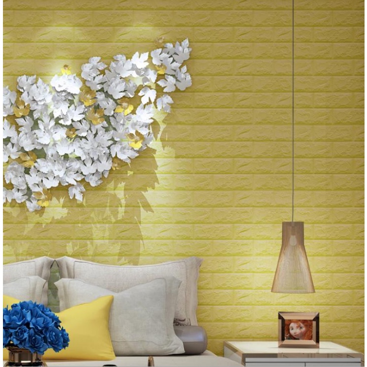Xốp Dán Tường 3D Khổ 70x77CM có keo sẵn