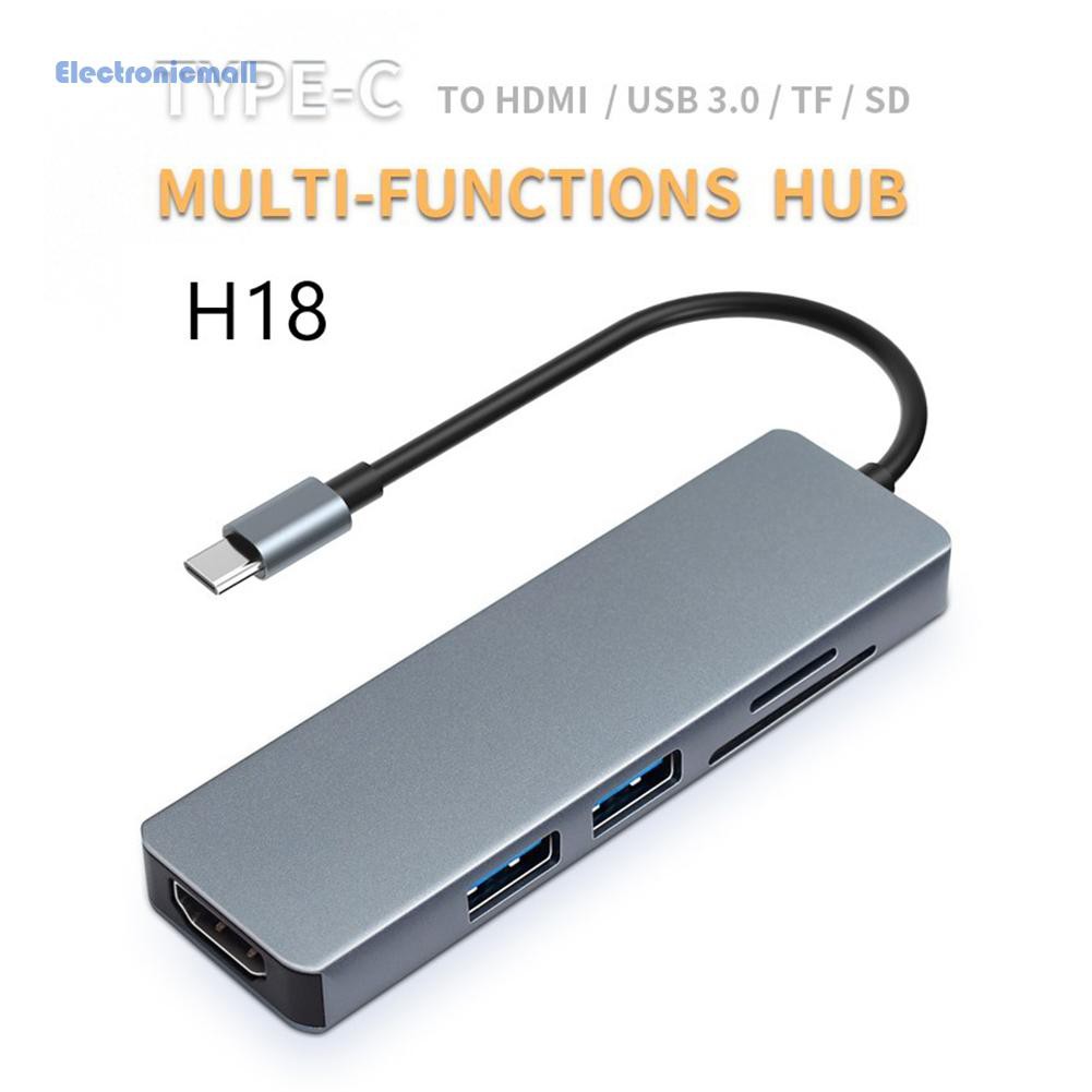 Bộ Chuyển Đổi Usb 3.0 Loại C Sang Hdmi-Compatible 4k 5 Trong 1 Cho Macbook Pro Dock