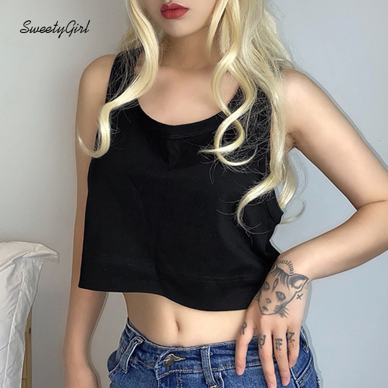 Áo Croptop Sát Nách Màu Trơn Cho Nữ