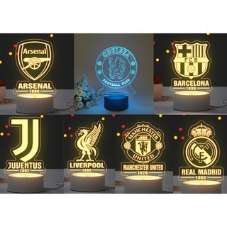 Đèn ngủ CLB bóng đá Juve MU Arsenal chelsea Real Arsenal liverpool