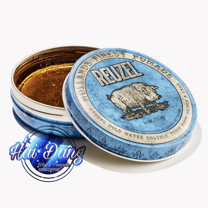 [CHÍNH HÃNG] Pomade vuốt tóc gốc nước Reuzel Pomade Blue - 113g - nhập khẩu Hà Lan