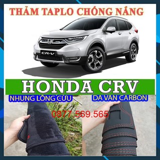 THẢM TAPLO HONDA CRV (2010-2017)-(2018 -2019)-(2020-2022) DA VÂN CARBON-NHUNG LÔNG CỪU