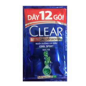 1 dây Clear Men Dầu Gội Mát Lạnh Bạc Hà Gói 6G