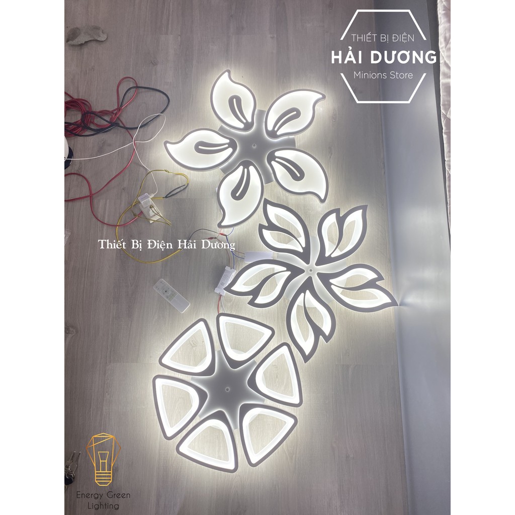 Đèn LED Ốp Trần Decor Mâm Tam Giác OT-060, Mâm Đuôi Cáo OT-062, Mâm Lá OT-068 - 3 Chế Độ Ánh Sáng - Tăng Giảm Ánh Sáng
