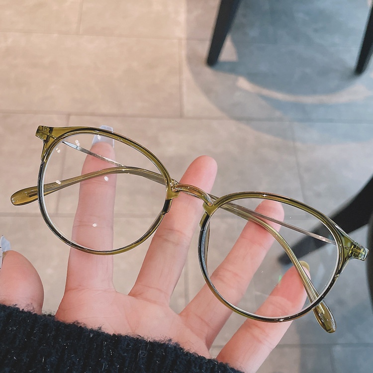 Mắt kính VIENDO gọng tròn tròng đổi màu chống ánh sáng xanh thời trang unisex (có cắt độ kính cận theo yêu cầu)
