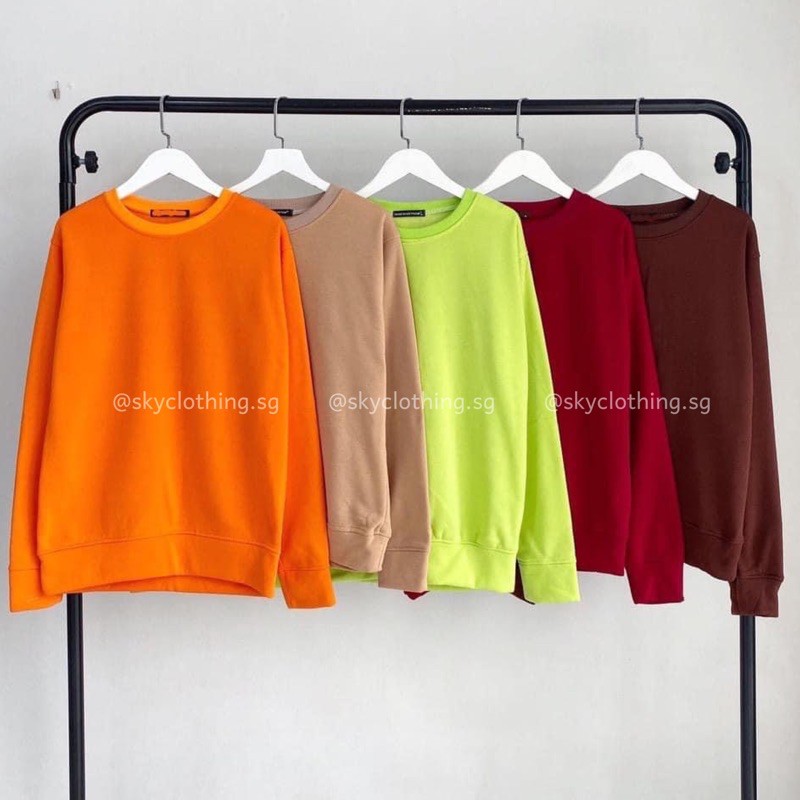 SWEATER BASIC - ÁO SWEATER TRƠN CHẤT NỈ ĐỦ MÀU UNISEX 🔥🔥🔥 | BigBuy360 - bigbuy360.vn