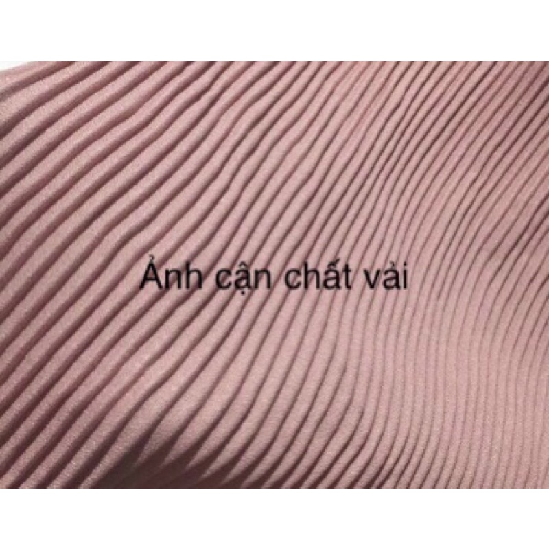 Đầm maxi xếp ly cột nơ lưng dày dặn có mút ngực hình thật