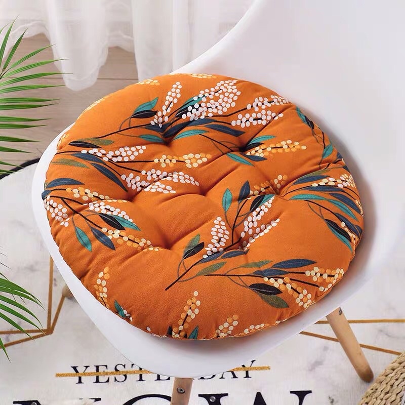 Set 2 cái Đệm Ngồi Bệt, Đệm Ngồi Tròn Họa Tiết Nhiều Màu