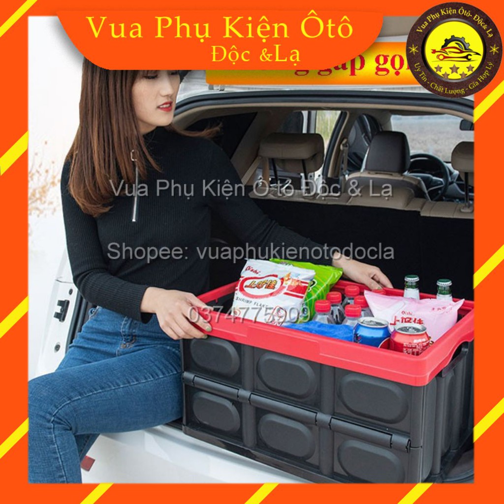 Hộp đựng đồ gấp gọn để cốp sau ô tô, đa năng dùng trong gia đình 30L, 55L