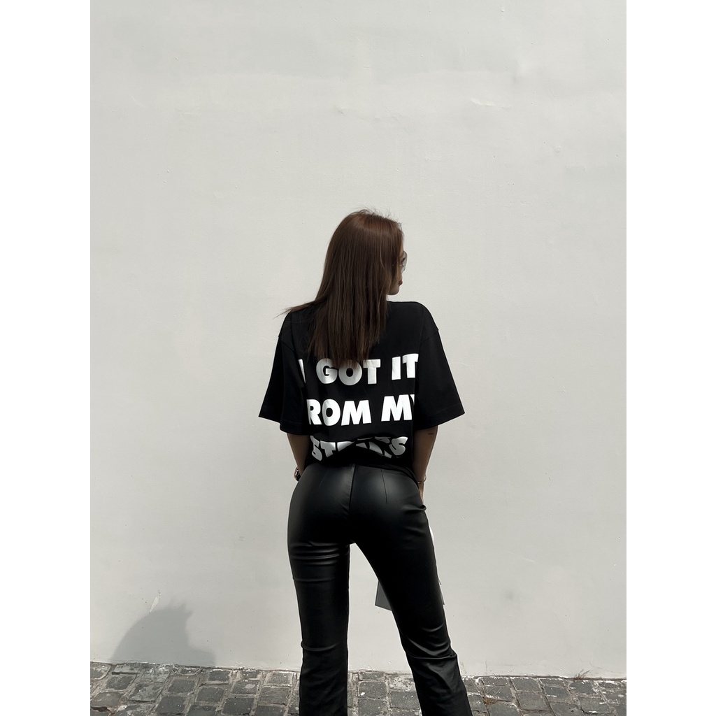 Stressmama Áo thun IGIFMS T-Shirt màu đen chất liệu Cotton vải dày 250 GSM thoáng mát in lụa thủ công Local Brand