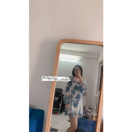 🎀  V10  Váy 2 dây | Trễ vai siu xinh siu hot màu loang 2021 ulzzang COÁ ẢNH THẬT