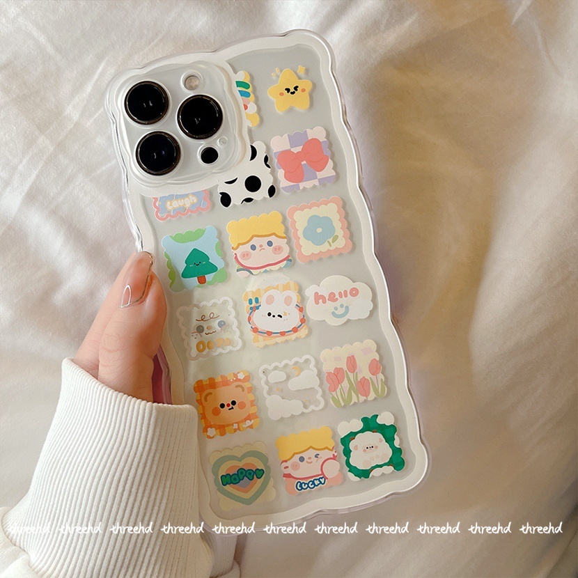 Ốp Điện Thoại Họa Tiết Lượn Sóng Thời Trang Cho iPhone 13 12 11 Pro Max iPhone 7 8 Plus SE 2020 X XR Xs Max